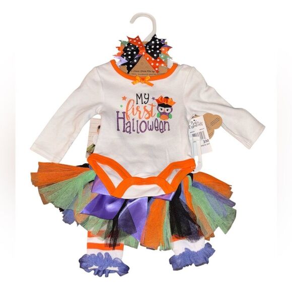 Baby Essentials Other - My First Halloween 4 Piece Set - White and Orange